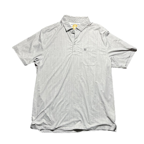 Mens Size L Matte Grey Polo Shirt Golf Performance Short Sleeve Preppy - Picture 1 of 7